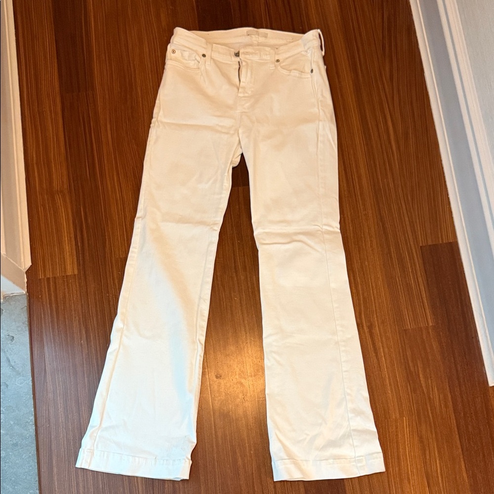 7 for all mankind Women's Cream Jeans